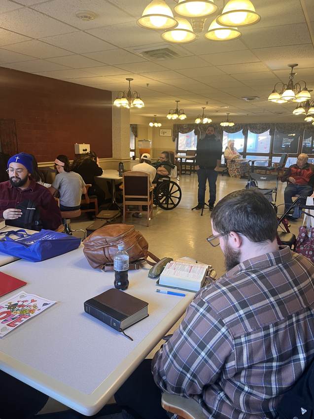 Bible study at a local care facility