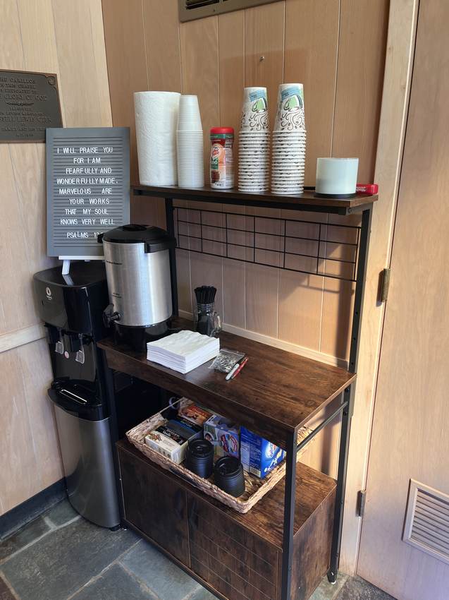 Coffee station after service